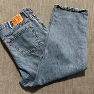 Levis 560 Comfort Fit Jeans Mens 44x30 Baggy Tapered Leg Medium Wash Blue Denim